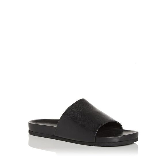 THE MENS STORE Other - THE MENS STORE Mens Black Smith Toe Platform Slip On Leather Slide Sandals 7 M